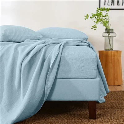 Tempat tidur linen Flax Perancis
