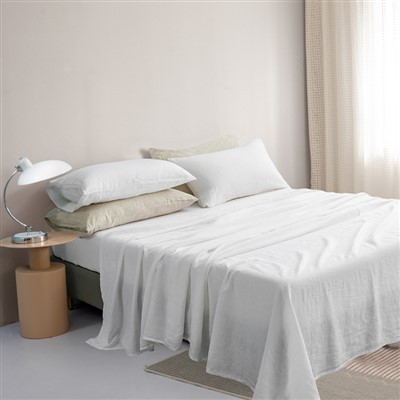 Lembaran katil linen tulen